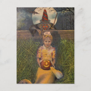 Vintage Halloween-Karte Postkarte