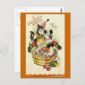 Vintage Halloween-Karte Postkarte (Vorne/Hinten)