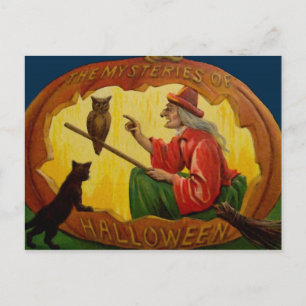 Vintage Halloween-Karte Postkarte