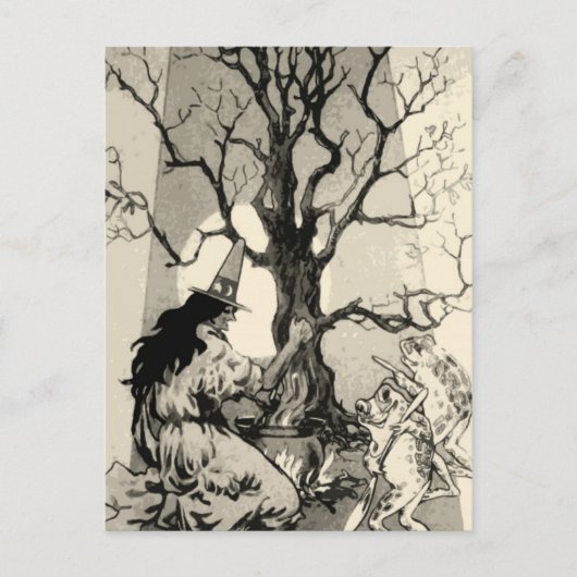 Vintage Halloween-Karte Postkarte (Vorderseite)