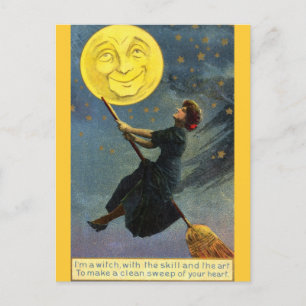 Vintage Halloween-Karte Postkarte