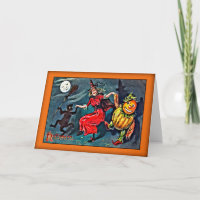 VINTAGE HALLOWEEN-KARTE, RAPHAEL-Biese c.1900