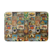 Vintage-Halloween-Karten-Collage Badematte (Vorderseite)