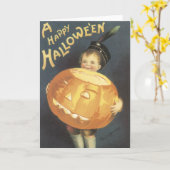 Vintage Halloween-Karten Karte (Gelbe Blume)