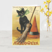 Vintage Halloween-Karten Karte (Gelbe Blume)