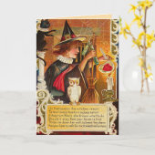 Vintage Halloween-Karten Karte (Gelbe Blume)