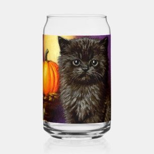 Vintage-Halloween-Kätzchen Dosenglas