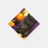 Vintage-Halloween-Kätzchen Serviette (Ecke)