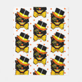 Vintage Halloween-Katze Fleecedecke (Vorderseite)