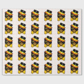 Vintage Halloween-Katze Geschenkpapier (Flach)