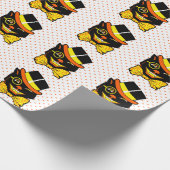 Vintage Halloween-Katze Geschenkpapier (Ecke)