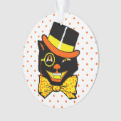 Vintage Halloween-Katze Ornament (Vorderseite)