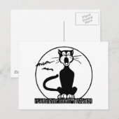 Vintage Halloween-Katze Postkarte (Vorne/Hinten)
