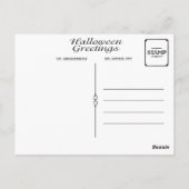 Vintage Halloween-Katze Postkarte (Rückseite)