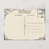 Vintage Halloween-Katze Postkarte (Rückseite)