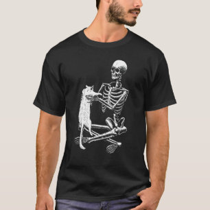 Vintage Halloween-Katze T-Shirt