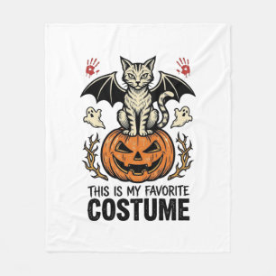 Vintage Halloween-Katzen-Kürbis-Kostüm-Shirt-Desig Fleecedecke