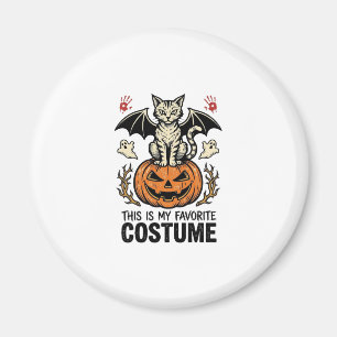 Vintage-Halloween-Katzen-Kürbis-Kostüm-Shirt-Desig Magnet