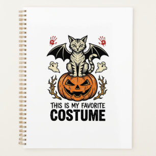 Vintage-Halloween-Katzen-Kürbis-Kostüm-Shirt-Desig Planer