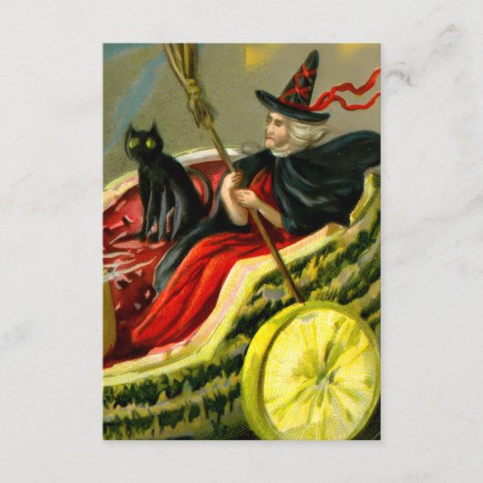 Vintage Halloween-Katzenjacke Begleitkarte (Vorderseite)