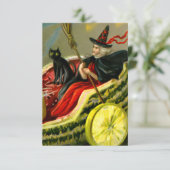 Vintage Halloween-Katzenjacke Begleitkarte (Stehend Vorderseite)