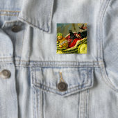 Vintage Halloween-Katzenjacke Button (Beispiel)