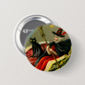 Vintage Halloween-Katzenjacke Button (Vorne & Hinten)