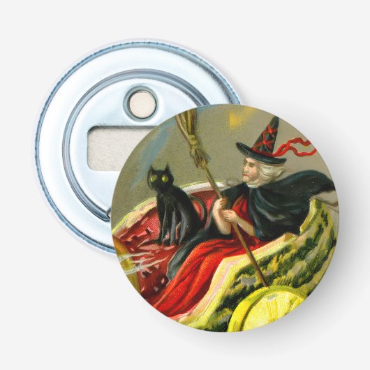 Vintage Halloween-Katzenjacke Flaschenöffner (Vorderseite)