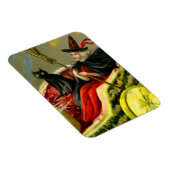 Vintage Halloween-Katzenjacke Magnet (Rechte Seite)
