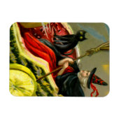 Vintage Halloween-Katzenjacke Magnet (Horizontal)