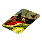 Vintage Halloween-Katzenjacke Magnet (Linke Seite)