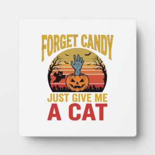 Vintage-Halloween-Katzenliebhaber-lustiges Bonbon- Fotoplatte