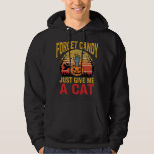 Vintage-Halloween-Katzenliebhaber-lustiges Bonbon- Hoodie