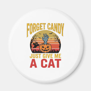 Vintage-Halloween-Katzenliebhaber-lustiges Bonbon- Magnet