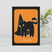 Vintage Halloween-Katzenwitsche (Stehend Vorderseite)