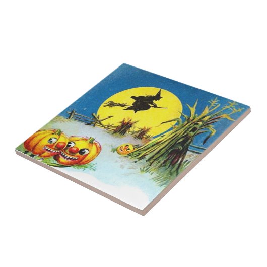 Vintage Halloween-Keramik Fliese (Seite)