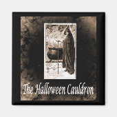 Vintage-Halloween-Kessel Magnet (Vorne)