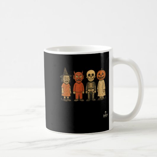Vintage Halloween Kids In Clic Costumes Kaffeetasse (Rechts)
