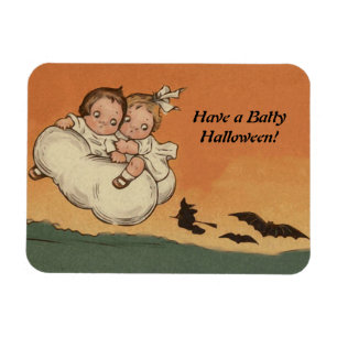 Vintage Halloween Kinder fliegende Fledermäuse jag Magnet