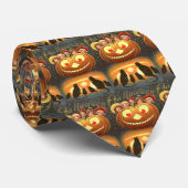 Vintage Halloween-Kinder und Katzen Krawatte (Gerollt)