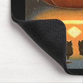 Vintage Halloween-Kinder und Katzen Mousepad (Ecke)