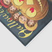 Vintage Halloween-Kinder verstecken sich hinter Kü Seidenpapier