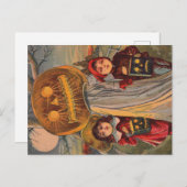 Vintage Halloween-Kindereinladung Postkarte (Vorne/Hinten)