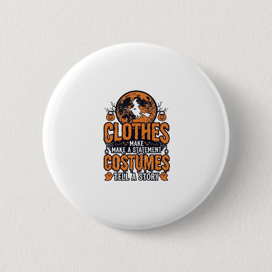 Vintage Halloween-Kleidung Kostüm Statement-Shirt_ Button (Vorderseite)