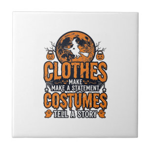 Vintage-Halloween-Kleidung Kostüm Statement-Shirt_ Fliese