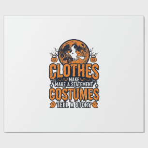 Vintage Halloween-Kleidung Kostüm Statement-Shirt_ Geschenkpapier
