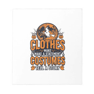 Vintage-Halloween-Kleidung Kostüm Statement-Shirt_ Notizblock