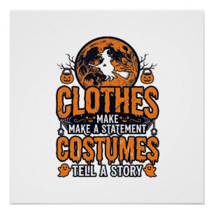 Vintage Halloween-Kleidung Kostüm Statement-Shirt_ Poster