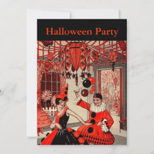 Vintage-Halloween-Kostenparty Einladung