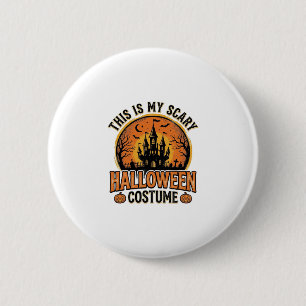 Vintage-Halloween-Kostüm-Geisterburg-Shirt-Des Button